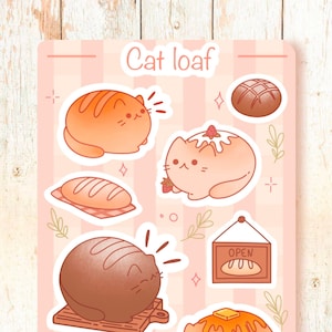 Cat loaf sticker sheet - vinyl/matte A6