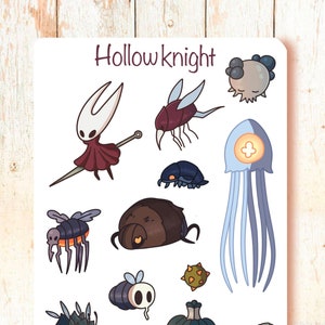 Hollow knight sticker sheet- Hornet (silksong) -vinyl/matte A6