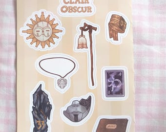 Clair Obscur: Abenteuer 33 Aufkleber A6 Stickerbogen