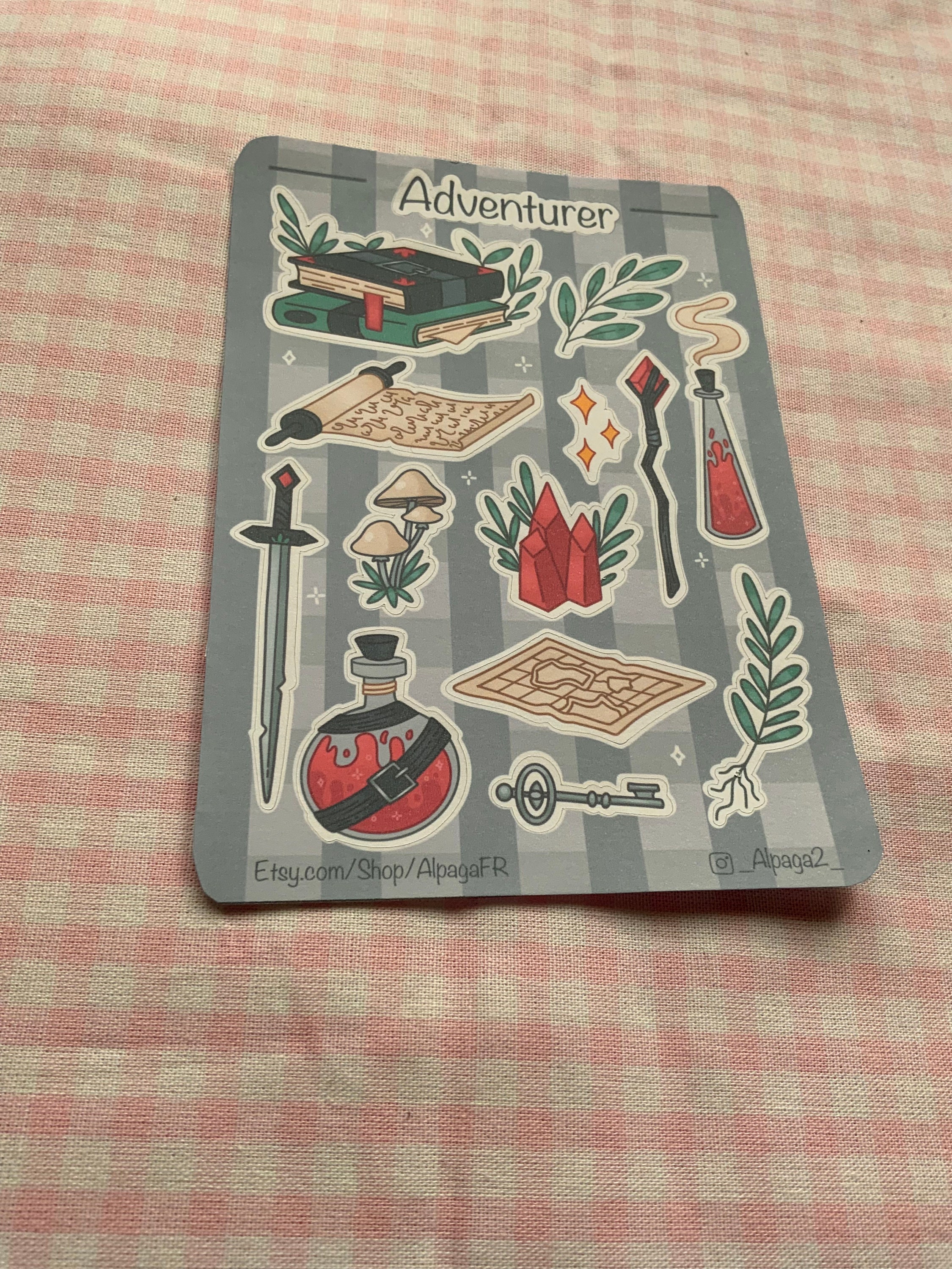 Adventurer Sticker Sheet Vinyl/matte A6 - Etsy