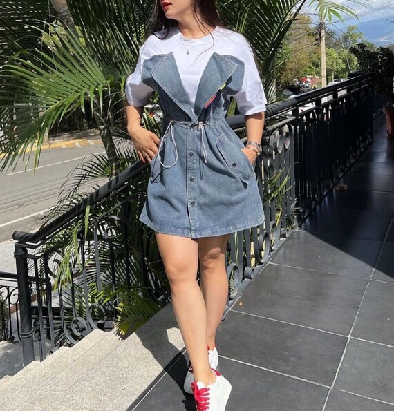 white christmas dresses The Classic Shirt in Blue Made from Denim
