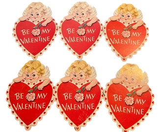 Vintage " Be My Valentine " cherub and Heart Decorations