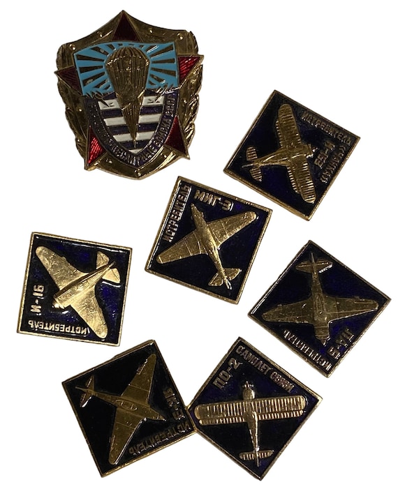 Russian Aviation Pins set of 7 - image 1