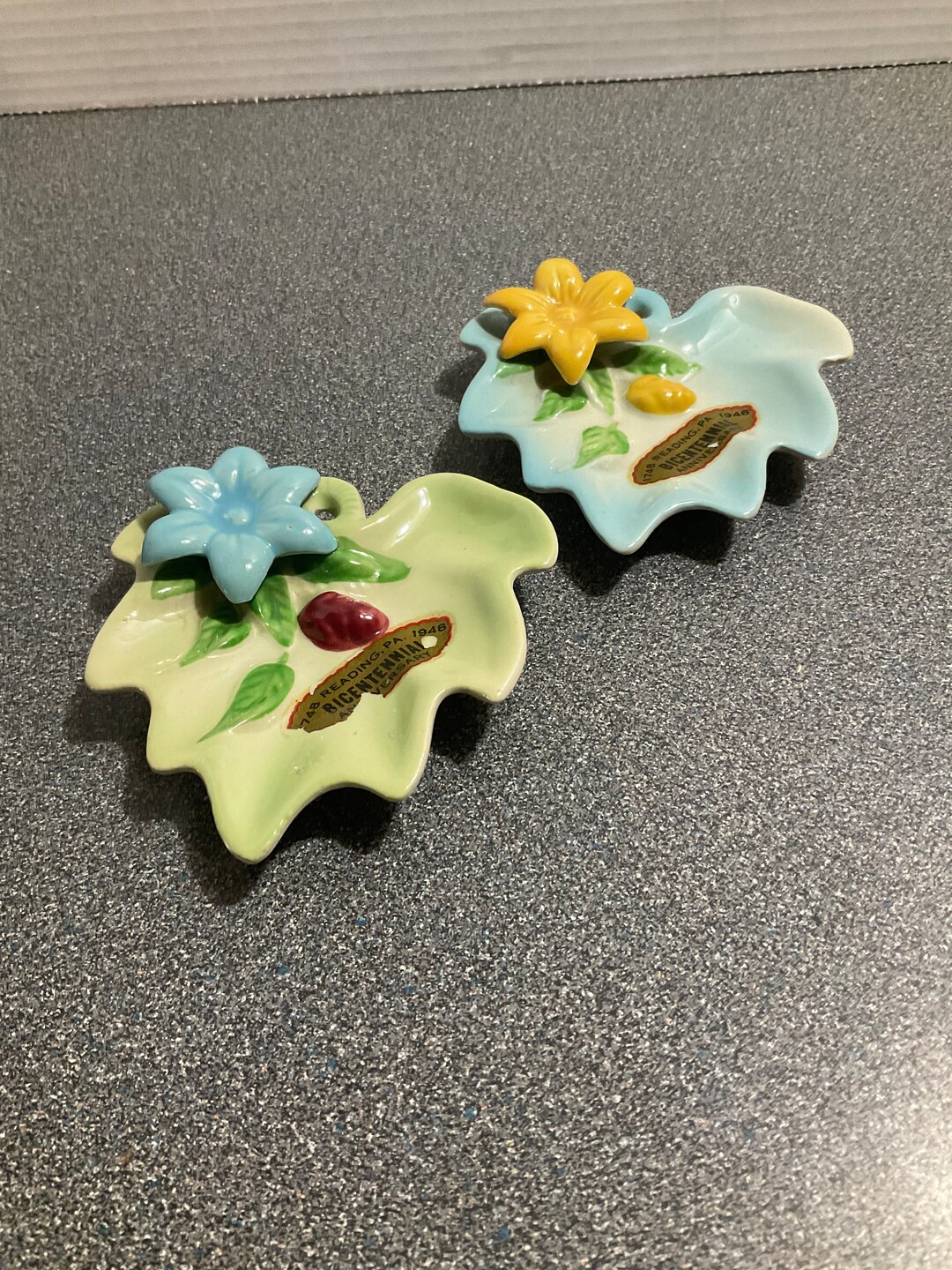 Vintage Zanesville Pottery Flower Dishes Etsy