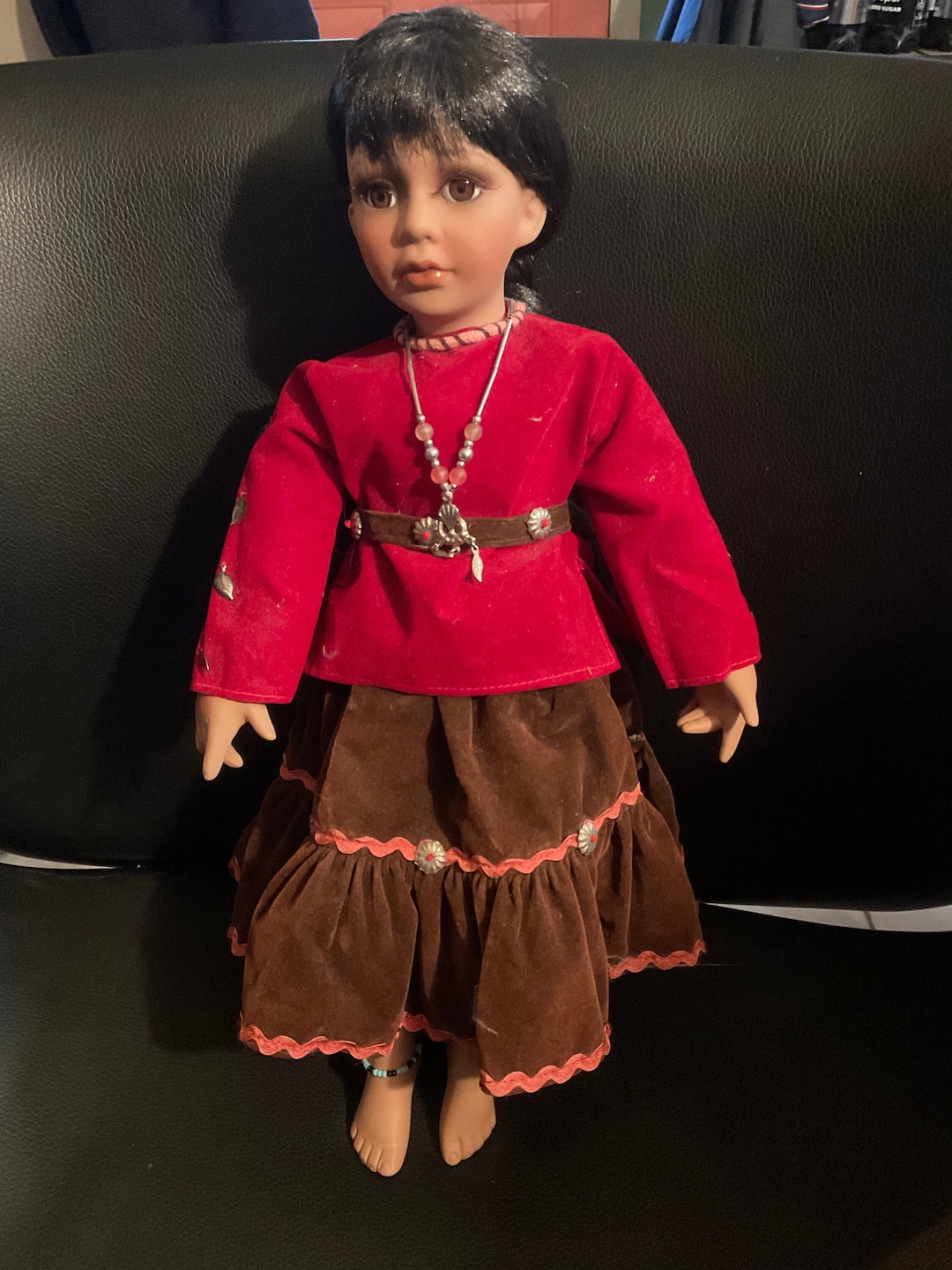 Vintage Native American Porcelain Doll Etsy