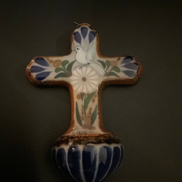 Stoneware Holy Water Cross