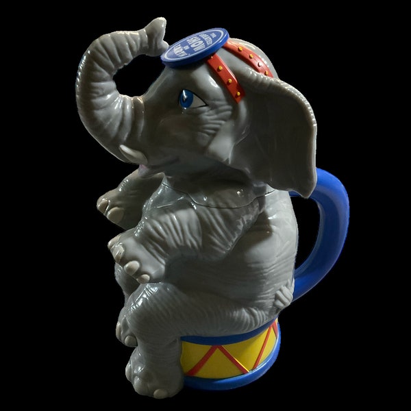 The Greatest Show on Earth!! Elephant Hard Plastic Mug w/Flip Top 7-1/2" High