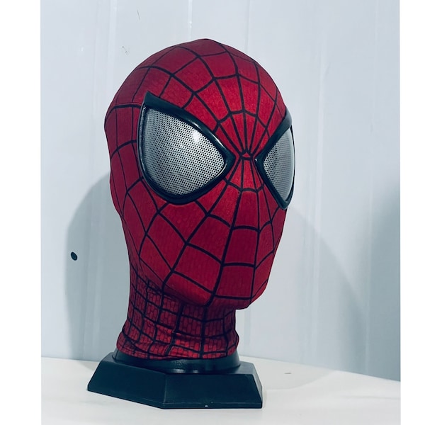 Spider-Man 2 Mask Prop - Premium Replica with Model Base - Handmade and Wearable