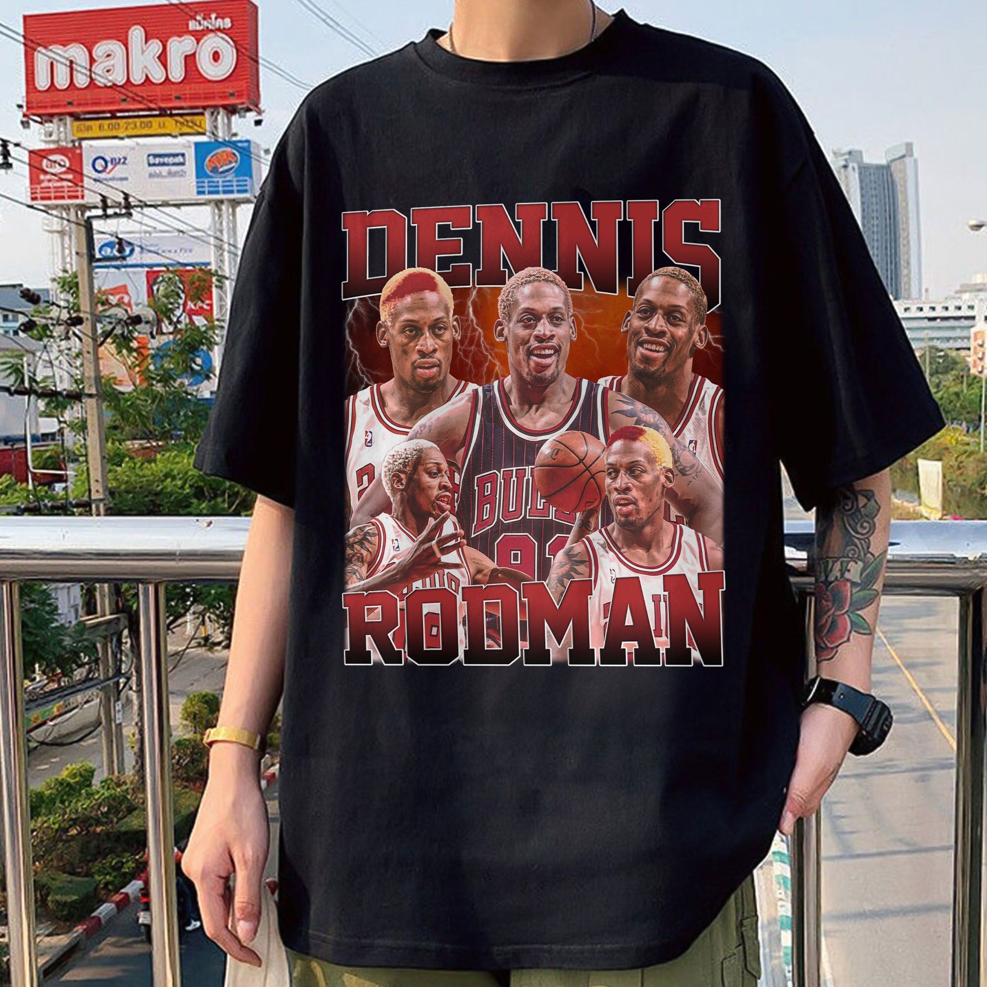 Dennis Rodman Big Head Shirt, Rare Nike Tshirt - High-Quality