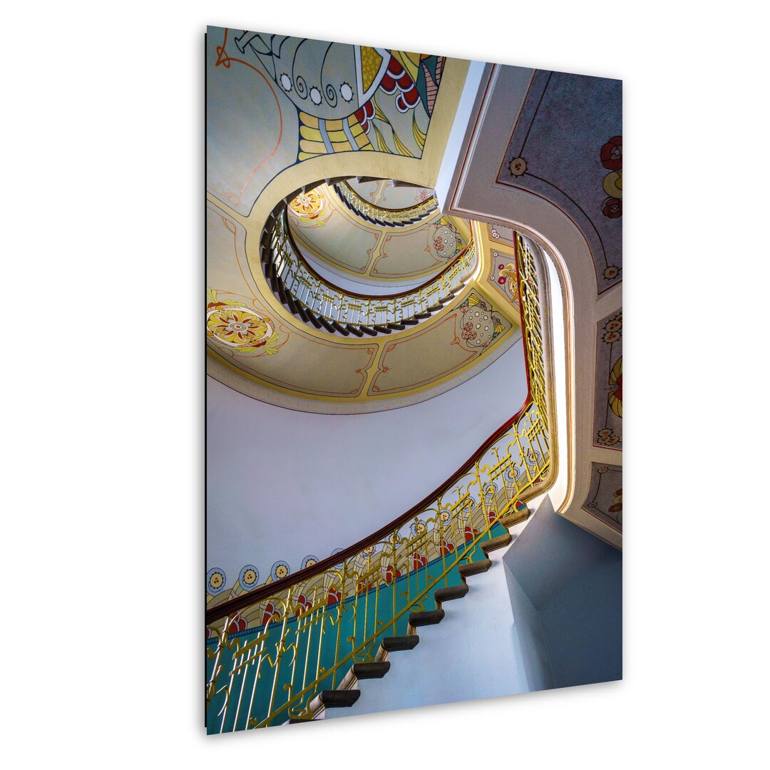 Riga Art Nouveau Spiral Staircase Print: Latvia Museum Architecture - Etsy