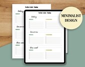 To Do Liste Minimalistisches Design, Aufgaben - Listen Vorlage, Daily Planer, Digitales Produkt