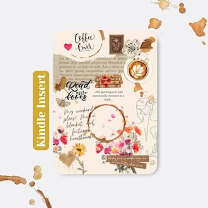 Kindle Einleger Coffee Lover Beige | Kindle Insert Coffee Design | Kindle Paperwhite Insert | Popsocket Middle Digital Download
