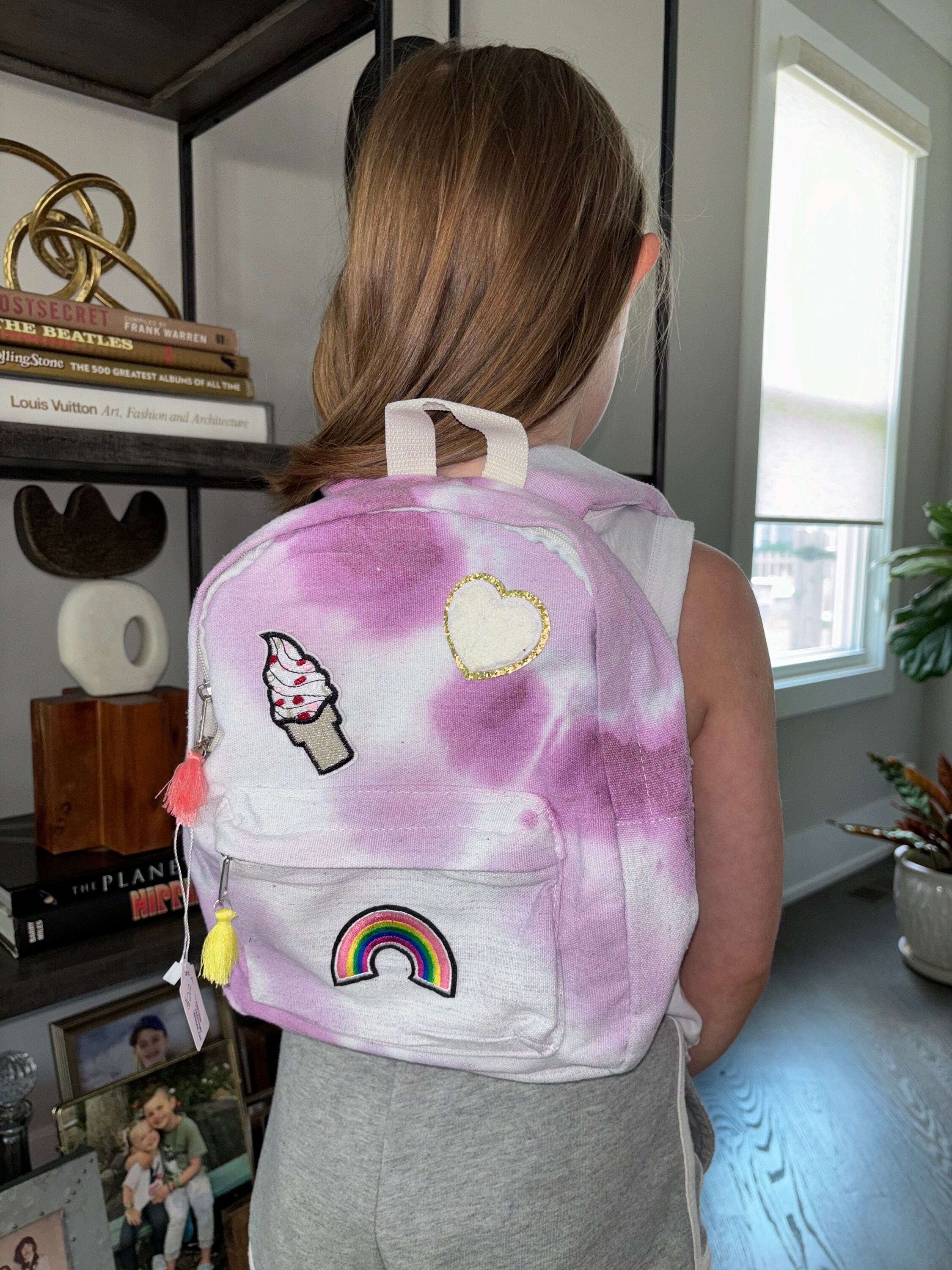 Tie-dye Mini Backpack With Patches and Tassels - Etsy display picture 1