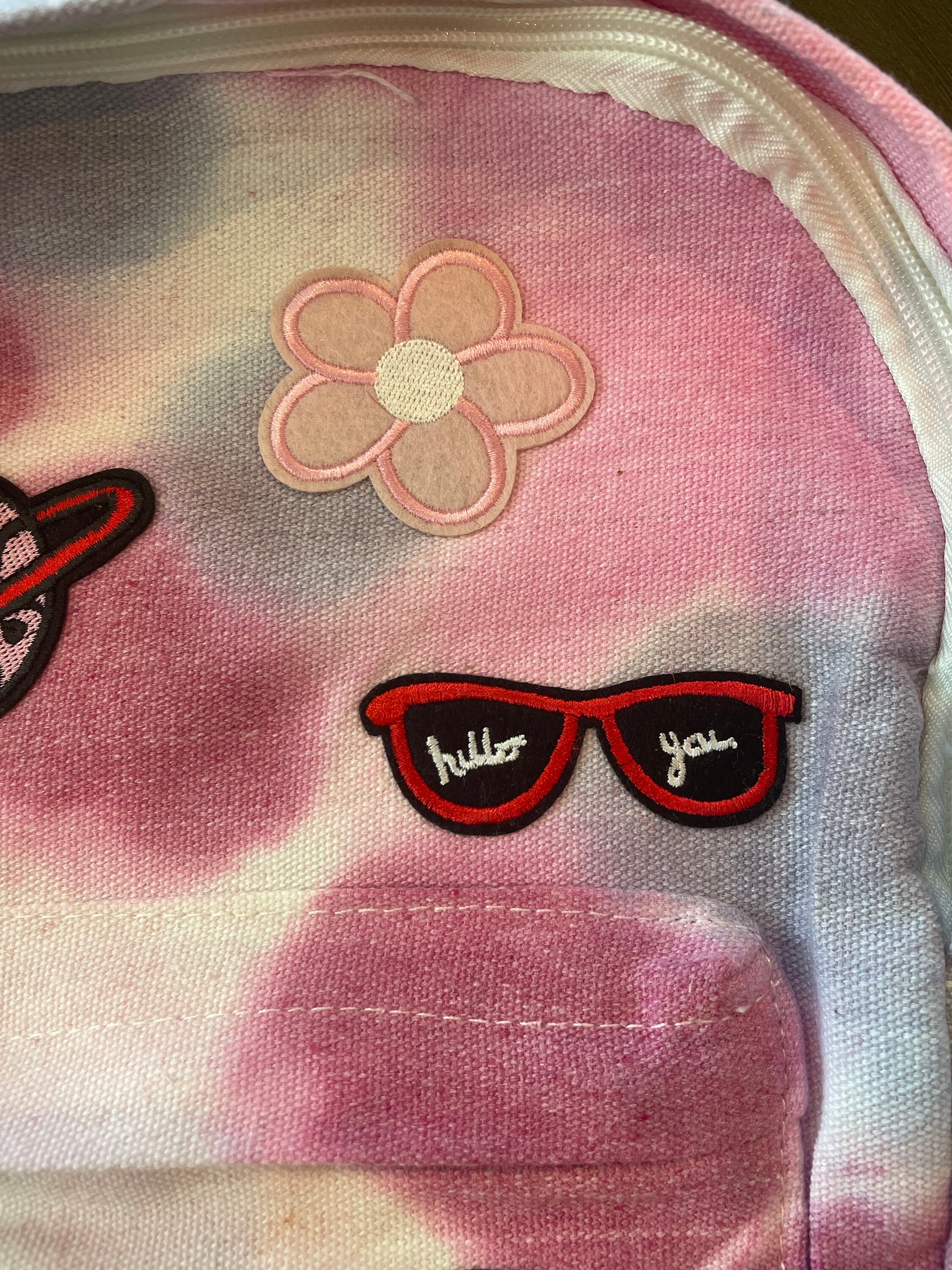 Tiedye Mini Backpack With Patches and Tassels Pink Etsy