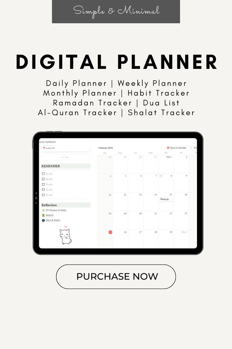 2024 All-in-one Muslim Digital Planner Ramadan Planner Notion Template ...