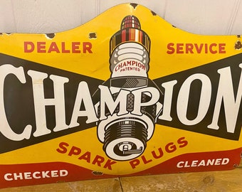 Champion Spark Plug 9x12 Reproduced Aluminum Vintage Sign Garage