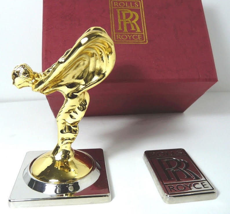 Rare - Gold Plated Rolls Royce Spirit of Ecstasy Ornament Mascot