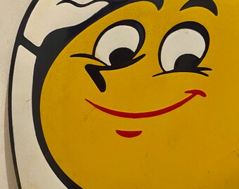 ヴィンテージ エッソ ハッピー モーターリング エナメル サイン