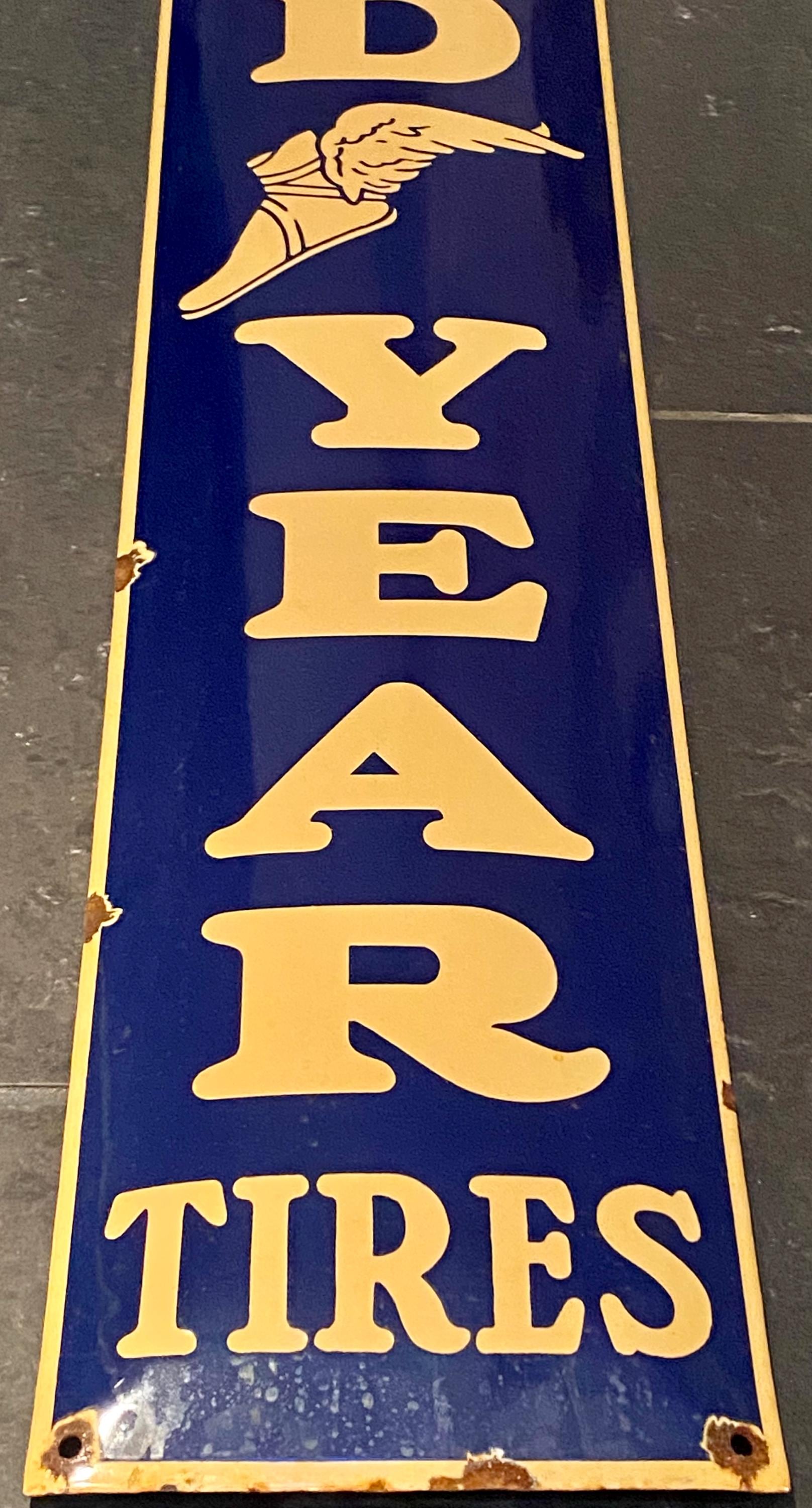 Vintage Goodyear Tires Metal Sign: Large Auto Garage Advertising