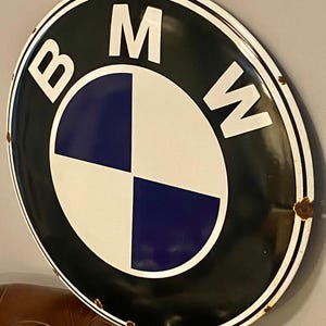 Letrero de esmalte para concesionario de automóviles BMW