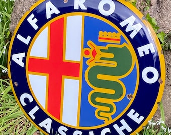 Alfa Romeo Enamel Sign insegna smaltata