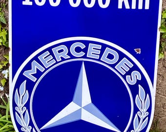 Mercedes Benz Enamel Sign Classic Car