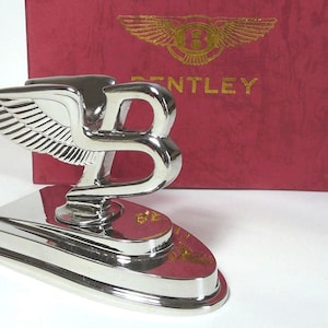 Rare - Silver Plated Bentley Flying B Ornament Mascot Emblem Statue Presentation Gift Boxed Hood Bonnet Dealer Dealership Workshop Mulsanne