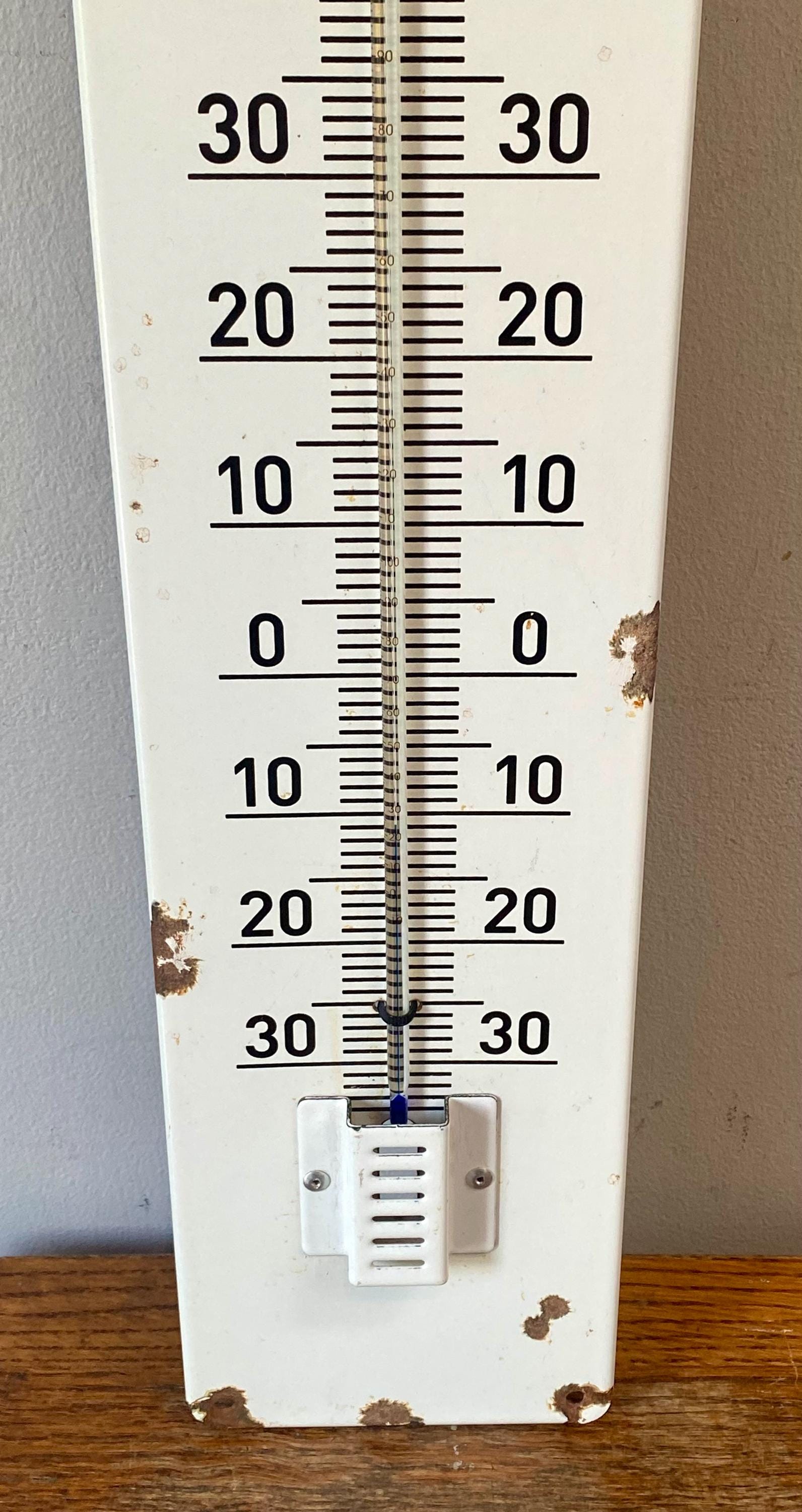 Extra Large Golden Esso Thermometer: Vintage Garage Advertising