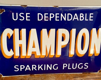 CHAMPION SPARK PLUG チャンピオン　ブリキ看板　オリジナル il_340x270.7007094819_t6qi.jpg