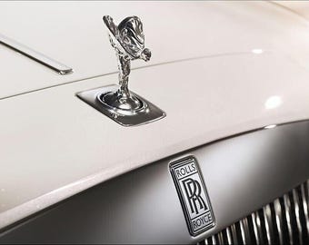 Original Rolls Royce Cullinan Dawn Spirit Of Ecstasy Silver Mascot Hood Emblem Flying Silver Lady Sykes Rolls-Royce Motor Car Ghost Wraith
