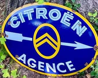 Citroen Agence Enamel Sign: French Automotive Garage Art - Etsy UK