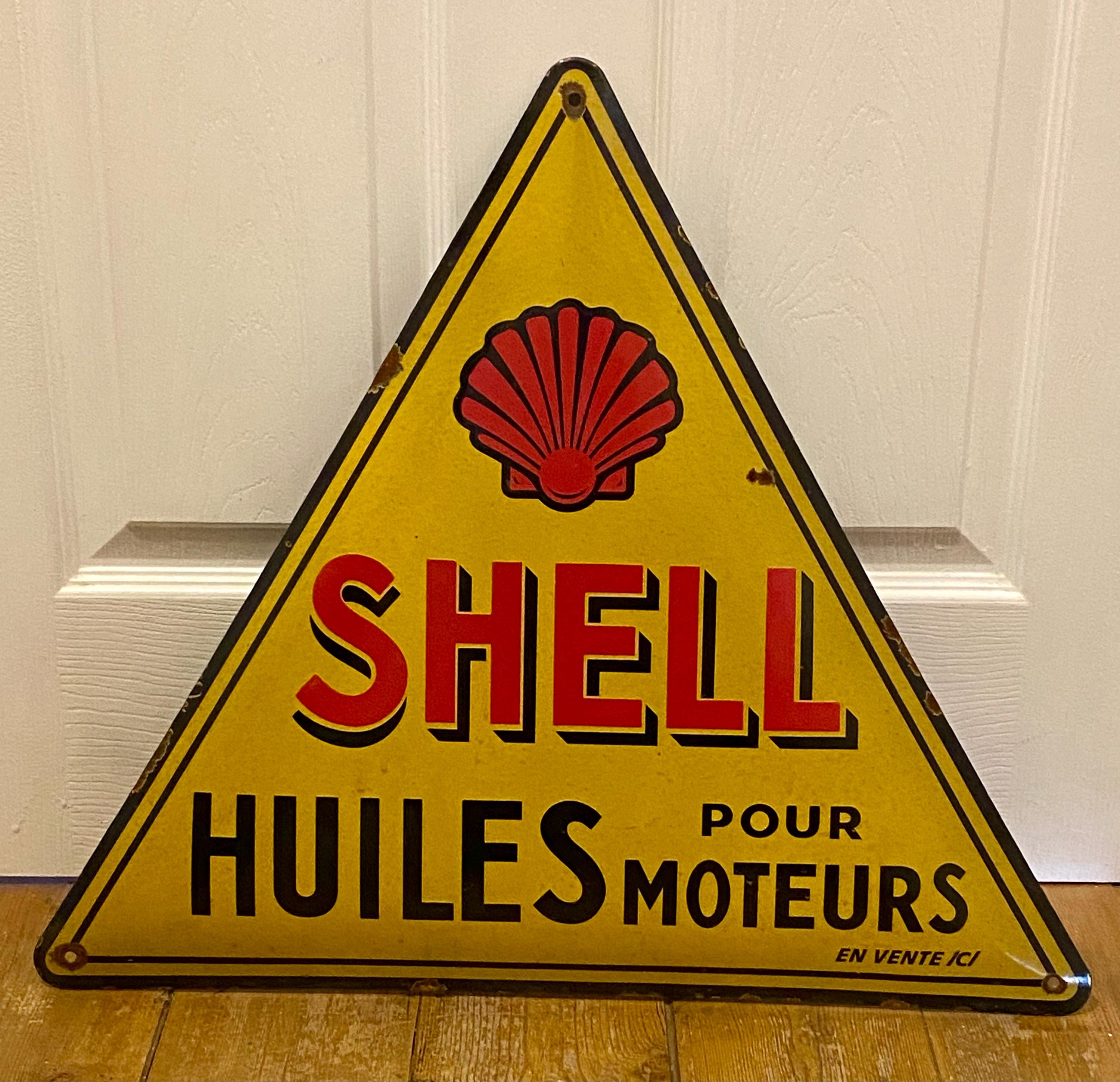 その他 Vintage Shell Oil l Sign Vintage Shell Oil Enamel Sign: Large Garage Advertising, Royal