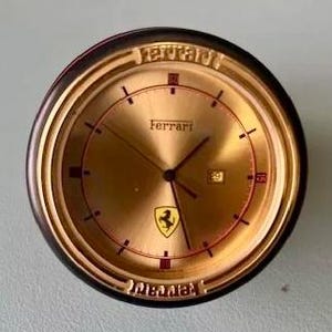 Reloj de escritorio de Fórmula 1 de Ferrari Cartier de la década de 1980, raro, coleccionable, Scuderia, Cavallino Rampante, regalo de carreras de F1, reloj Art Enzo para repuestos o reparación