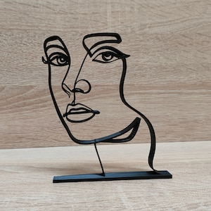 Beautiful Girl , minimalist art sculpture , gift idea ,3D printed , home decor, shelf decor