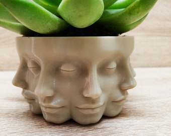 Multi Face Planter Pot Vase / Polyface Planter , 3d Printed Home Decor , Desktop Art Crafts Decoration , Pots For Indoor Use