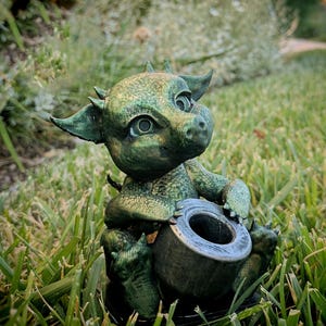 Baby Dragon Pen Holder , Kids Gift , Desk Office Supplies , Desktop Art Crafts Decoration