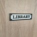 Library Sign, 3d Printed Vintage Style Sign in Black and White ...