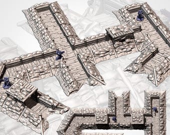 MODULAR TRENCHES WWII Scenery Terrain for War Games 28mm/32mm