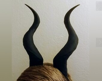 Maleficent Horns With Mask - Etsy