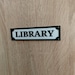 Library Sign, 3d Printed Vintage Style Sign in Black and White ...