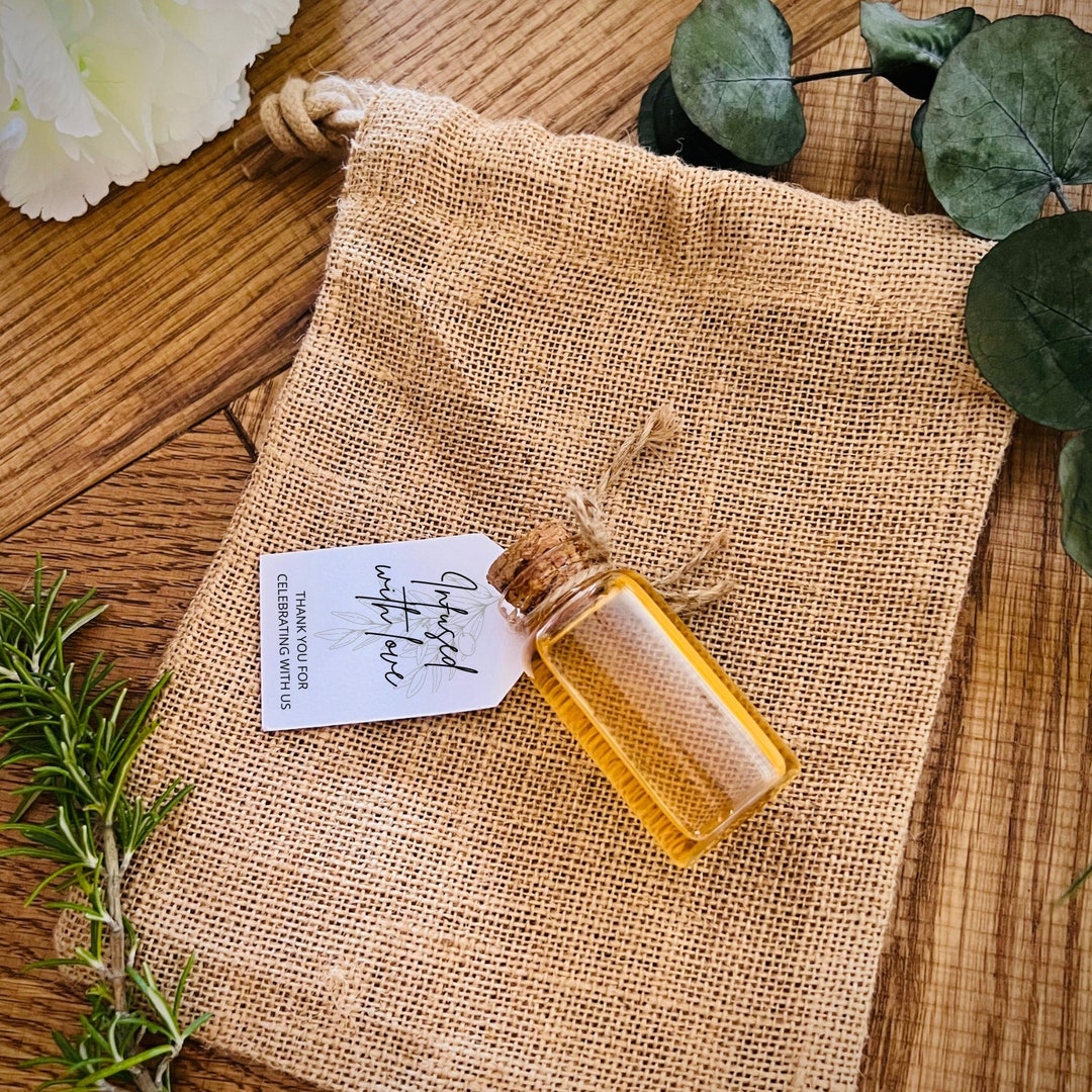 Mini Jars / Bottles With Infused With Love Card Tags Wedding Etsy