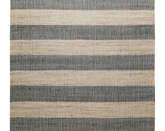 Handwebteppich Beige Grau aus Naturfaser » Virgil « Green Looop