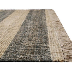 Handwoven carpet beige green made of natural fibre Virgil Green Looop image 3