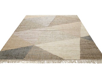 Nachhaltiger Teppich Taupe Beige Grau aus Naturfaser » Vincent « Green Looop