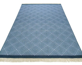 Esprit handwoven carpet blue made of wool » Cairo «