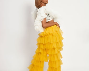 Tulle Ruffle Pants