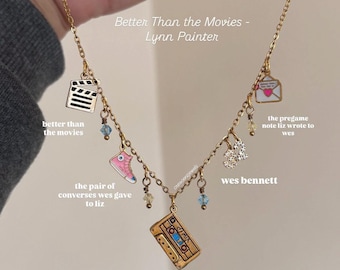 Better Than Movies Necklace | Stainless Steel Charms | Lynn Painter | Wes and Liz