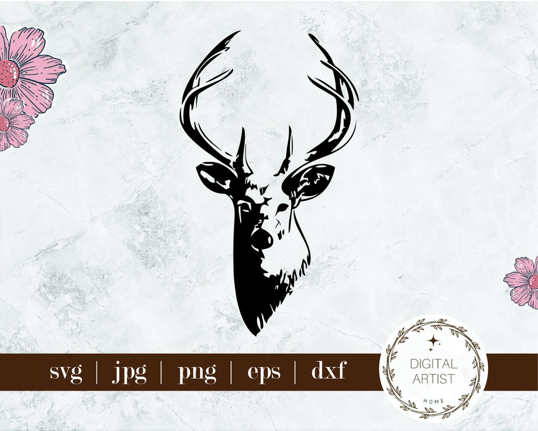 Deer Head SVG Deer Hunting SVG deer SVG Deer Head Png Deer Antlers Svg