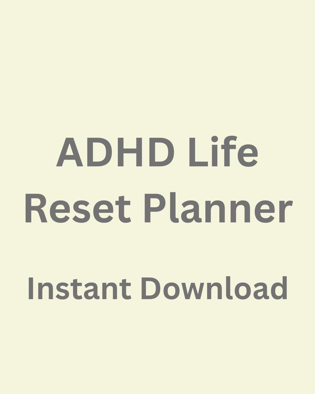 ADHD Life Reset Planner | Overwhelmed Woman Productivity Planner ...