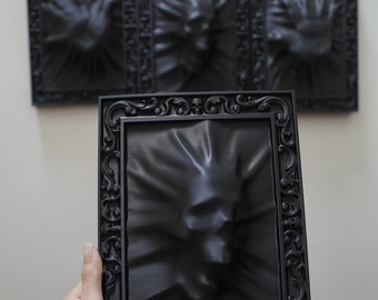 Uniquely Striking Gift: Quality 3D Printed Face Frame - Ideal for Gothic Collectors!